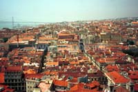 View to the roofs of the oldtown of Lissabon