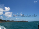 View to the koala island Magnetic Island from the boat