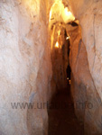 Narrow alleayway in the cave