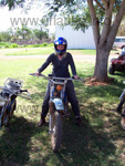 Simy without license on a motocross tour through the outback