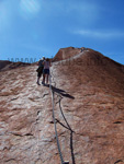 Steep ascend on the Ayers Rock
