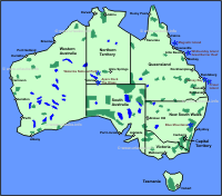 Alice Springs, Outback, Kings Canyon, Ayers Rock and The Olgas on the map