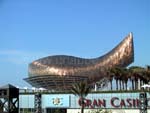 The 50 m long and glistening fish sculpture at the Port Olímpic