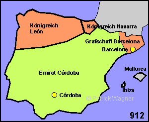 The county Barcelona between the Frankish and the Arabian front