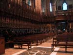 The wonderful choir stall of the cathedral