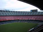 Panorama view into the stadium Camp Nou