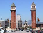 The two towers at the Plaça d\'Espanya