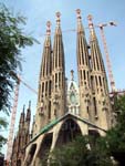The church Sagrada Familia from the front