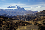 The massive Illimani above the Palca Canyon viewed from the Animaspass