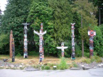 Indian art displayed in Stanley Park, Vancouver