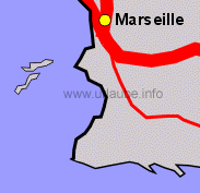 Map of Marseille and surroundings
