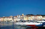 View over the port basin to the oldtown of Saint-Tropez