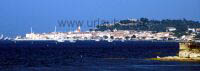 View to the skyline of Saint-Tropez from Saint-Maxime