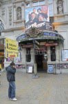 Placard holder in London