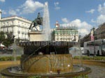 The fountain of the Puerta del Sol during the day