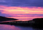 Sunset over the North Sea near the island Leka