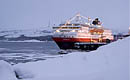 MS Nordlys in the harbour of Kirkenes