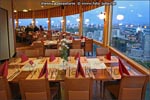 In the Café and restaurant of the Danube tower, one gets some specialities of Vienna served.