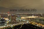 Wien at night pictured from the Danube Tower