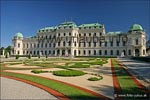 The upper Belvedere is framed from all sides by a marvellous garden complex.