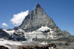 The Matterhorn viewed from the station Trockener Steg (summer)